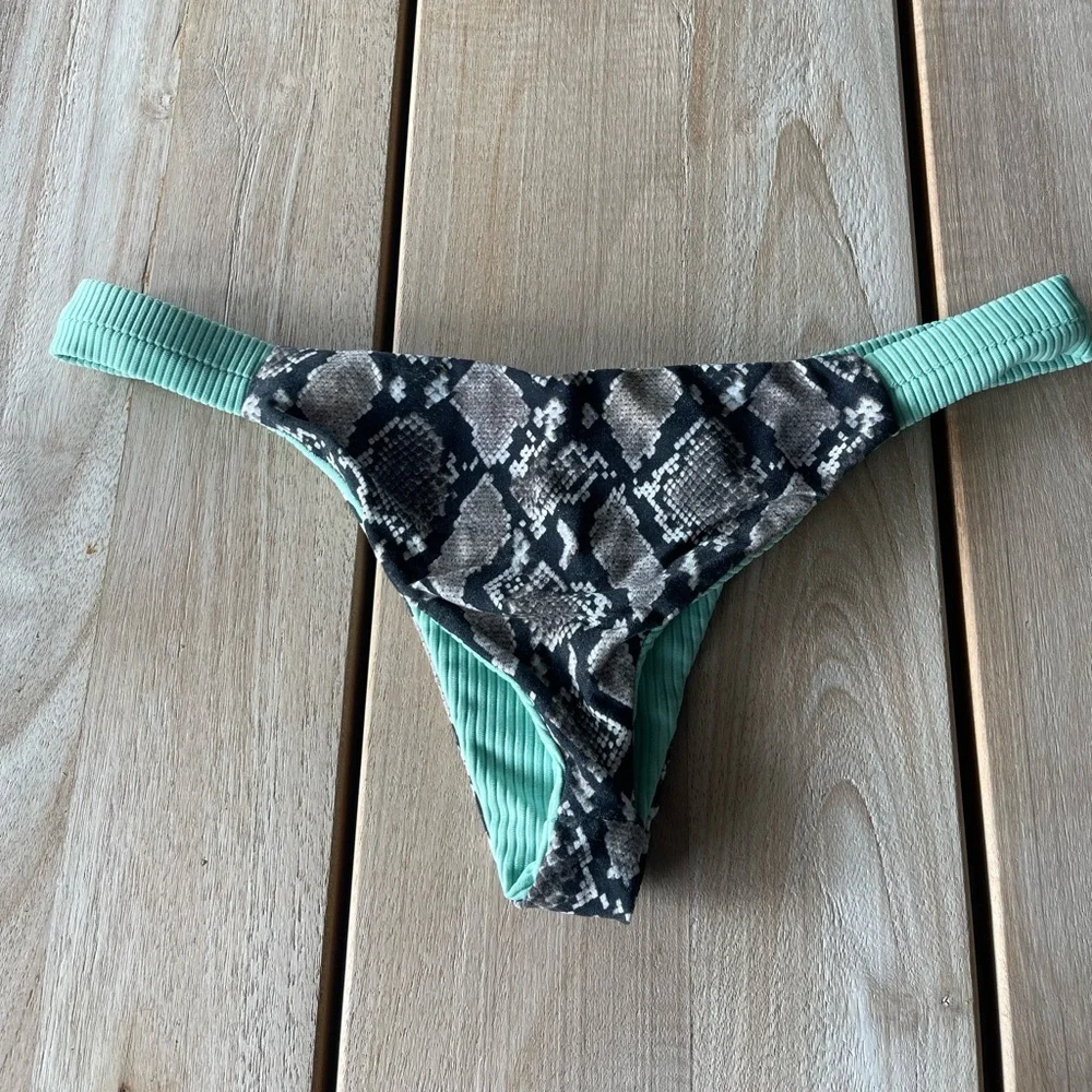 Indah Mint Ribbed Bikini Bottom - Picture 4 of 4
